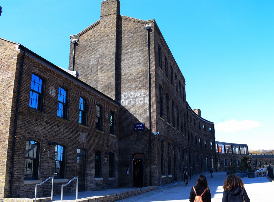 Jamie Oliver HQ, Regent's Canal, King's Cross front of the building using sash windows