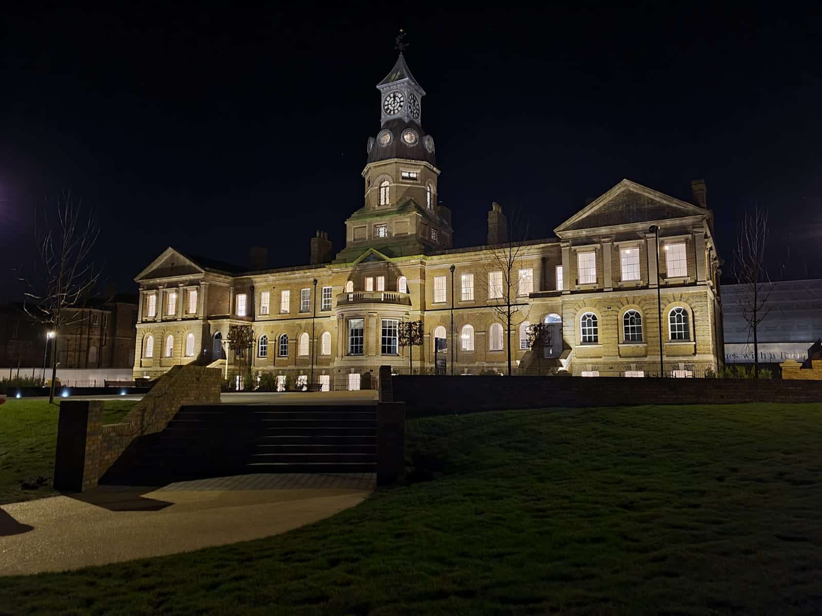 Double glazed project during the night on Cambridge Military Hospital in Aldershot